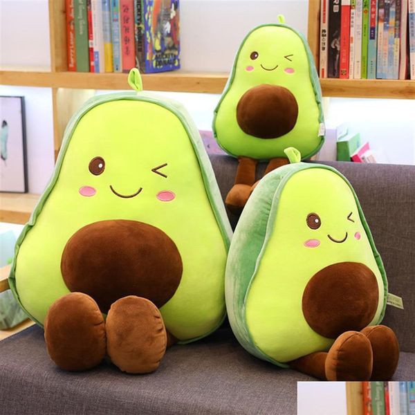 Peluche Cuscini Cuscini Nuovo Avocado Peluche Carino Creativo Frutta Bambola Cuscino Cuscino Decorazione Auto Regali di San Valentino Ho240S Dr Dhs69