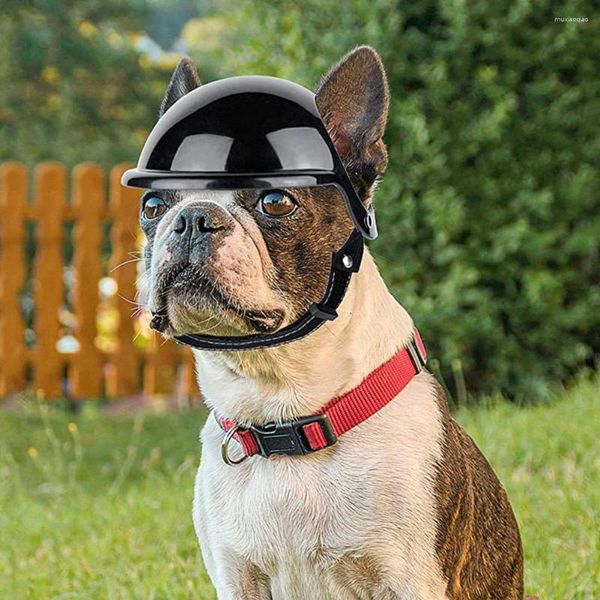 Abbigliamento per cani Copricapo per animali domestici Traspirante Ultraleggero Regolabile Doppi fori Poliestere Multi-Sport Accessori per berretti da moto per bici da esterno