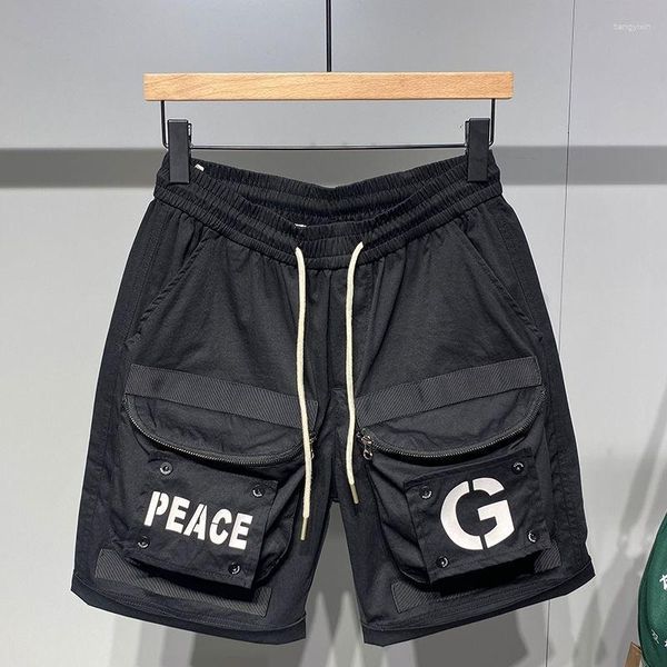Pantaloncini da uomo Tasche multiple Cargo Gym Vestibilità ampia Casual Estate Y2k Streetwear Versione coreana Abbigliamento da basket