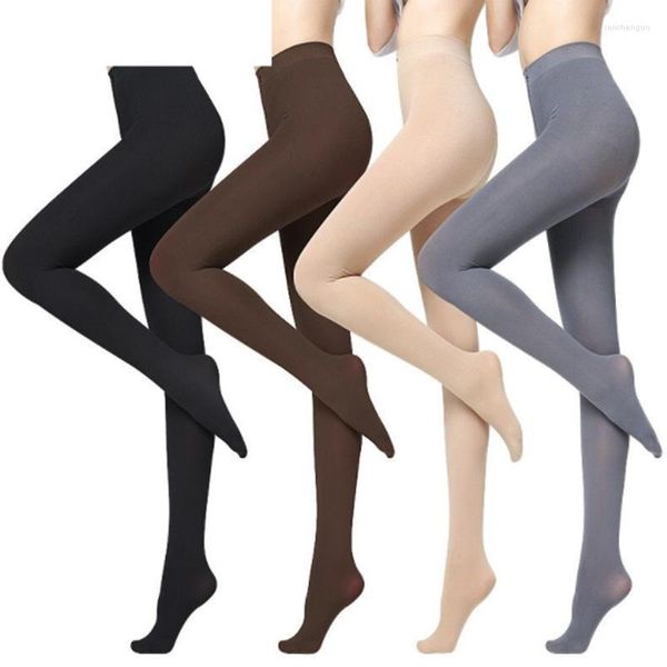 Meias femininas 120D Velvet Meia-calça Candy Color Não Transparente Meat Seda Grande Antigancho Primavera E Outono Bottom