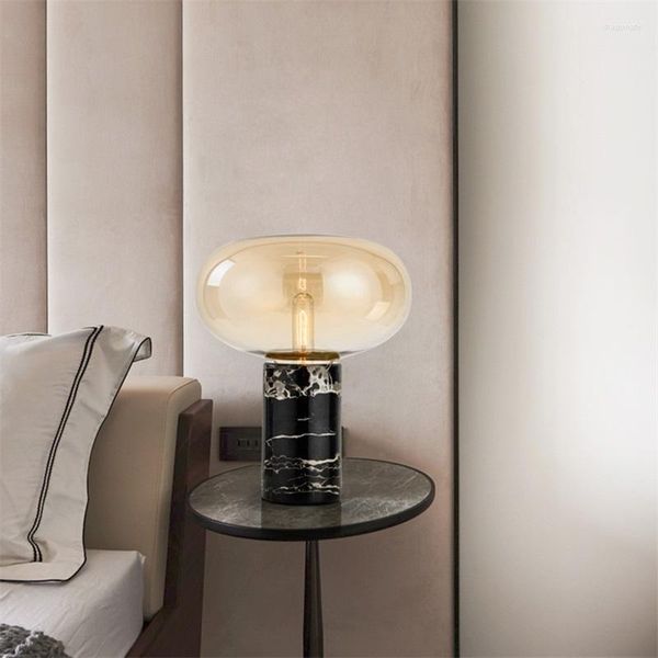 Lampade da tavolo TEMAR Lampada da comodino moderna in marmo E27 Lampada da scrivania a LED Decorativa domestica per Foyer Soggiorno Ufficio