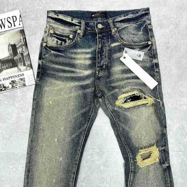 Purpel5120 jeans di alta qualità jeans motociclista in difficoltà jean rock roccia magro
