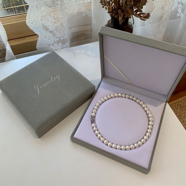Коробка для ювелирных изделий фланелевые жемчужные ожерелья коробки бархатные украшения для хранения подарка подарки обручальный организатор.