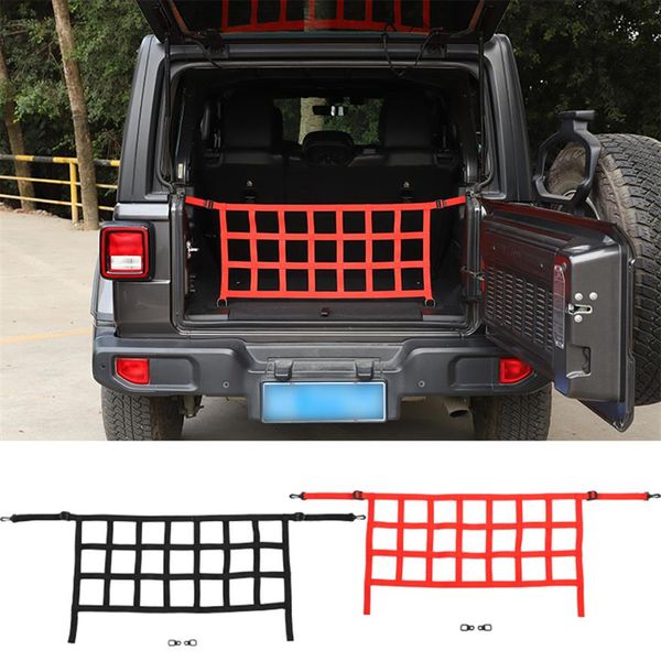 Задний багажник сетевой автомобиль изоляция сети багажника Организатор грузовой сеть для Jeep Wrangler JK JL 2007-2019228O