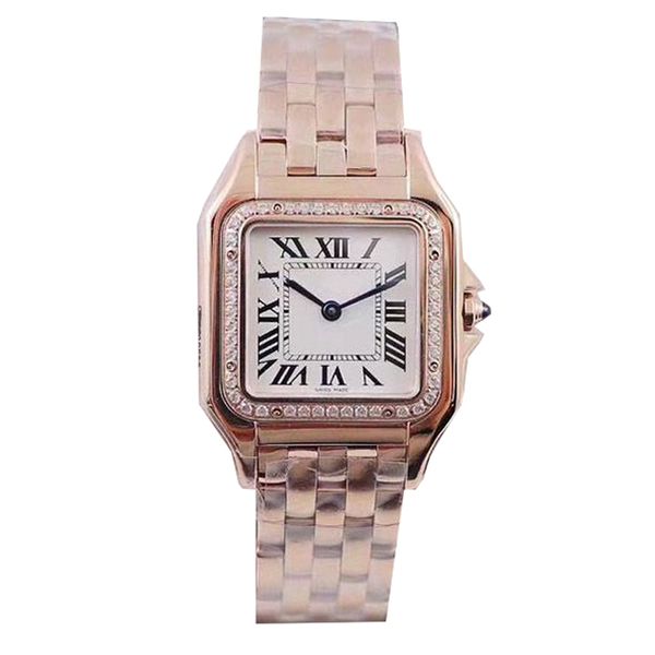 Relógio de diamante moda feminina relógio casal retangular quadrado montre DESIGNERS relógios montre orologio relógio de pulso de quartzo de aço inoxidável safira à prova d'água