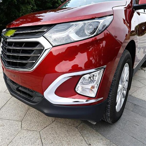 ABS cromato di alta qualità 2 pezzi decorazione fendinebbia anteriore auto assetto 2 pezzi copertura assetto fendinebbia posteriore per Chevrolet Equinox 2017-2018228p