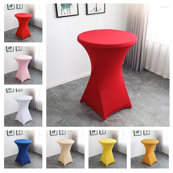 Tischdecke, runde Tischdecke, Stretch-Cocktail-Abdeckung, Spandex, für Bar, Hochzeit, Party, Event, Dekoration, 60 cm/80 cm