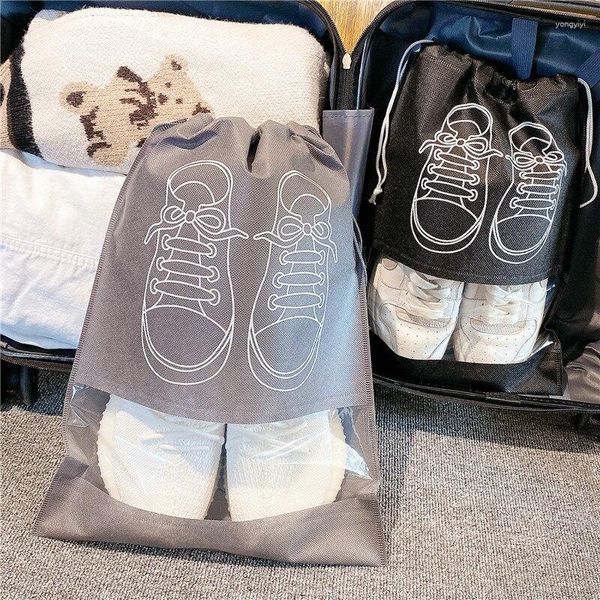 Duffel Çantalar 5 PCS Ayakkabı Depolama Çantası Dolap Organizatör Dokuma Seyahat Taşınabilir Su Geçirmez Cep Giysileri Sınıflandırılmış Çizim Asma