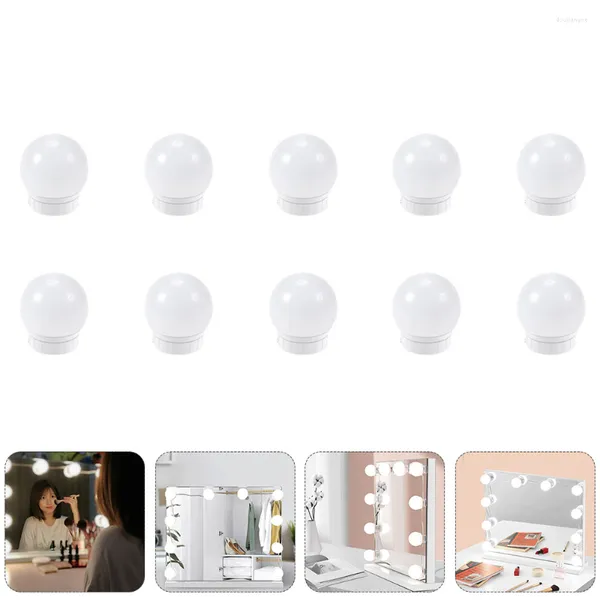 Lampada da parete 10 pezzi Beauty Mirror Front Light Bulb Vanity USB Lampadine Plastica LED Trucco Wireless