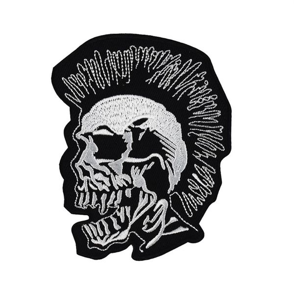 Musica Punk Cranio Nozioni di cucito Musica Rock Ricamo Toppe per abbigliamento Camicie Giacca Iron On Patch185z