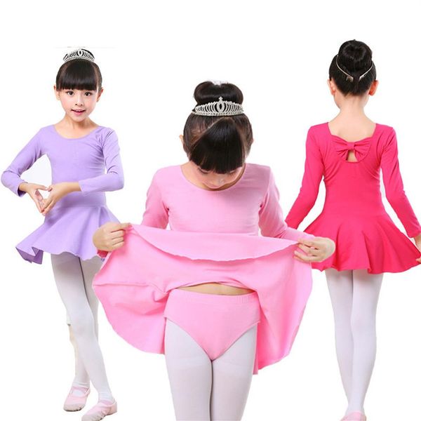 Nuovi bambini Stage Wear Girls Lode Dress Manica lunga Pieghettato Swing Long Church Liturgical Dance Wear Wear Kids Girls Ballet Dres2510