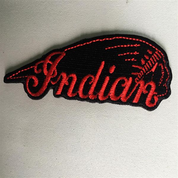 Indian Motorcycle iron on Jacket Hat Bag Patch de pano de couro American Bikers Custom 100% emb Stitches High quanl286d