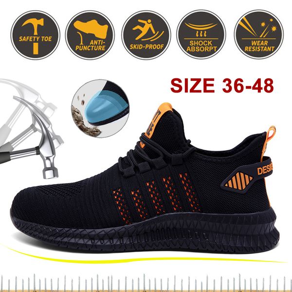 Safety Shoes Summer Men's Safety Shoe Shoes Steel Toe Cap легкая дышащая строительная обувь для мужчин повседневные рабочие кроссовки Высококачественные 230729