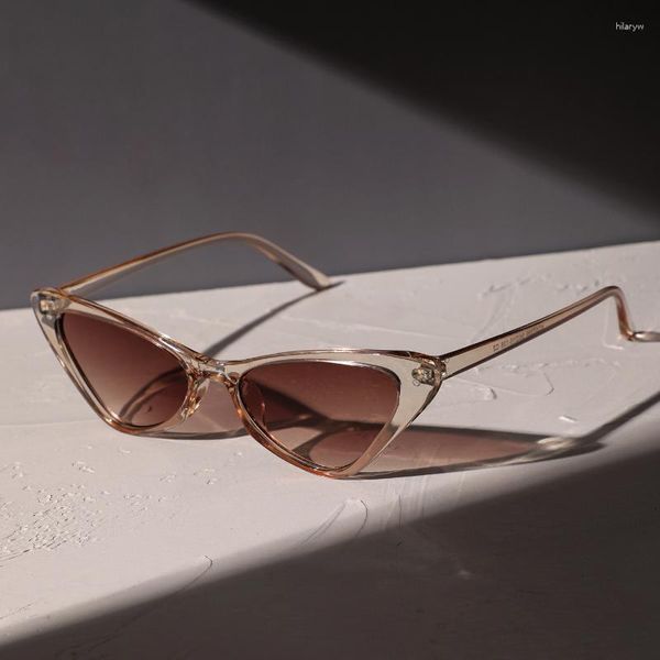 Güneş Gözlüğü 2023 Kedi Göz Küçük Çerçeve Erkekler Klasik Vintage Güneş Gözlükleri Kadın Yaz Moda Gözü UV400 Gafas De Sol