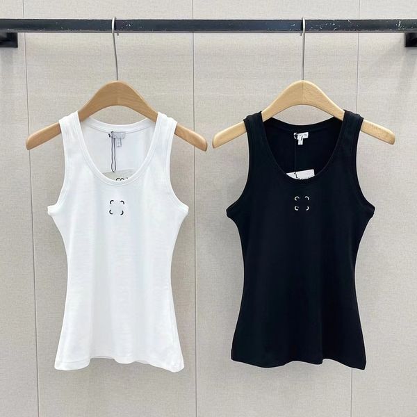 Kadın Knits Üst Tee T-Shirt Tasarımcı Nakış Örtüsü Delek Top Lowewe Vest Yoga Tees kolsuz nefes alabilen kazak kadın spor üstleri tişörtler süspansiyonlar