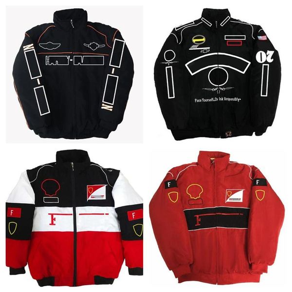 2022F1 Командный гоночный костюм Новый полный вышитый логотип осень и зимняя хлопчатобумажная куртка S286V