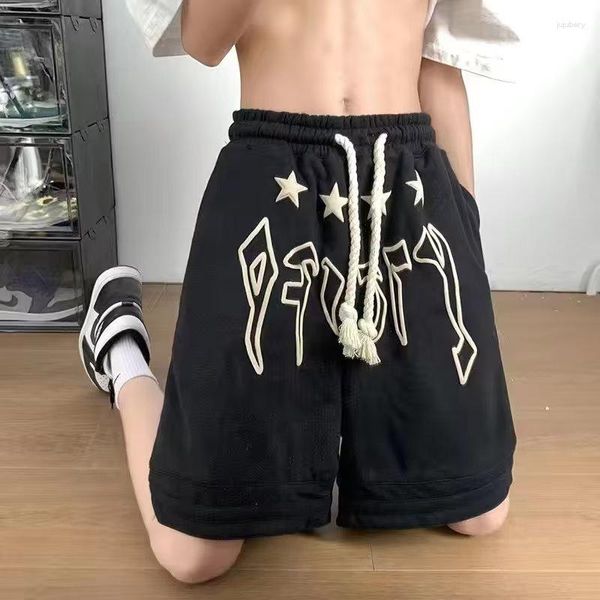 Männer Shorts American Street Hip Hop Männer 2023 Sommer Lose Casual Alle-spiel Sport Basketball Brief Fünf-punkt hosen Kleidung