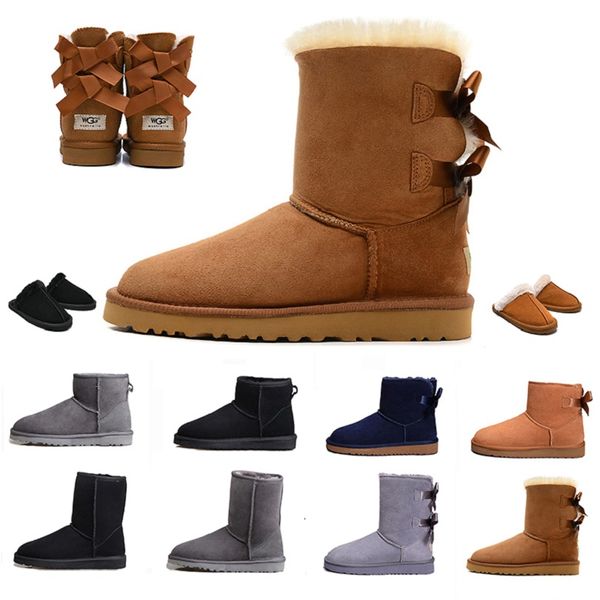 2023 Damen-Schneestiefel, dreifach schwarz, Chesut, Lila, Rosa, Marineblau, Grau, modisch, klassisch, über dem Knie, knöchellang, kurzer Stiefel für Damen und Herren, hält warm