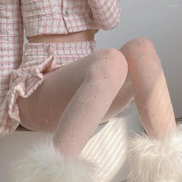 Frauen Socken Mädchen Japanische Ultra-dünne Mesh Net Löcher Nachtclub Transparent Weibliche Strümpfe Anti-haken Fishnet Strumpfhosen Strumpfhosen