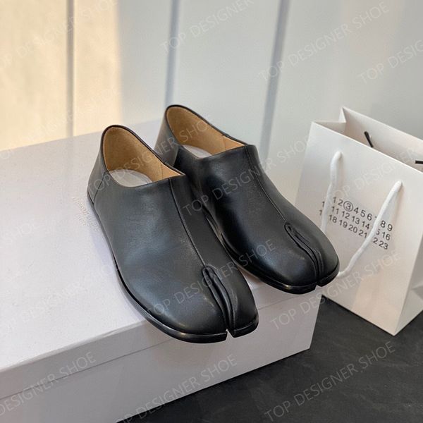 Damen-Kleiderschuhe, Designer-Loafer, Freizeitschuhe, Oberteil, schwarze Leder-Bootsschuhe für Herren, modische Mules, flache Slipper, Größen 35–44, mit Box