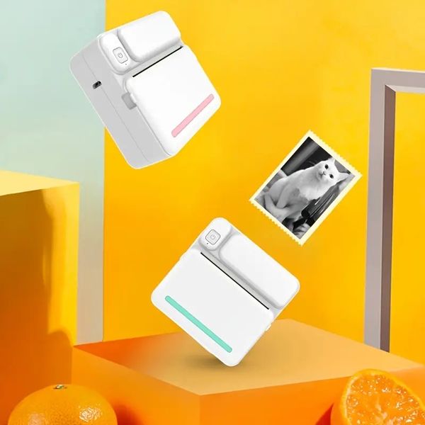 Multifuncional Smart Mini Pocket Impressora Térmica Pequena Foto Bidimensional Etiqueta de Código Portátil BT Sem Tinta Impressora de Código de Barras Verde