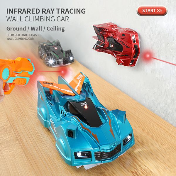 ElectricRC Car Air Racing Wall Climbing RC Infrared Ray Tracking Light Laser Guided Boy Girl Gifts Christmas Toy Year Gift 230729