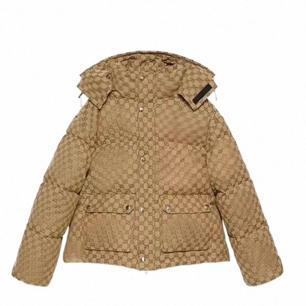 Piumini da uomo Parka da donna Luxury Black Puffer Jacket Premium Casual Outdoor Winter Warm Thickened Zipper Kaki Brown Cappotti firmati per uomo coupl e4Fm #