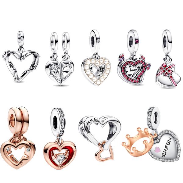 2023 New Charms Jewelry European American Masday Designers 925 Silver Love День святого Валентина подарка Diy Fit Pandora Braslet Bracelet Corlece Crinket Panelte Trinket