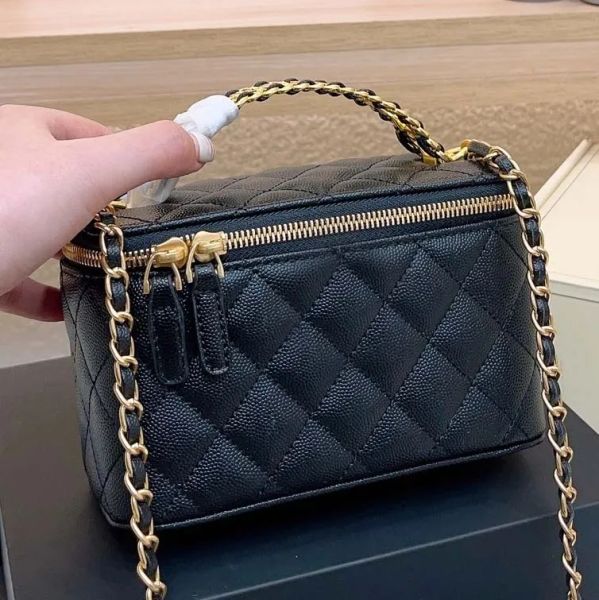 Modedesigner-Tasche Damen Kaviar-Taschen Handtaschen Schultertaschen Tragetasche Großhandelstasche klassische Diamantstreifen vergütete Ketten mittlere Sommerreisetaschen