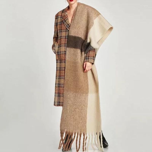 Sciarpe Zar Sciarpa da donna in cashmere Scialle caldo invernale Avvolge Morbido plaid Strisce Nappa Modello di moda