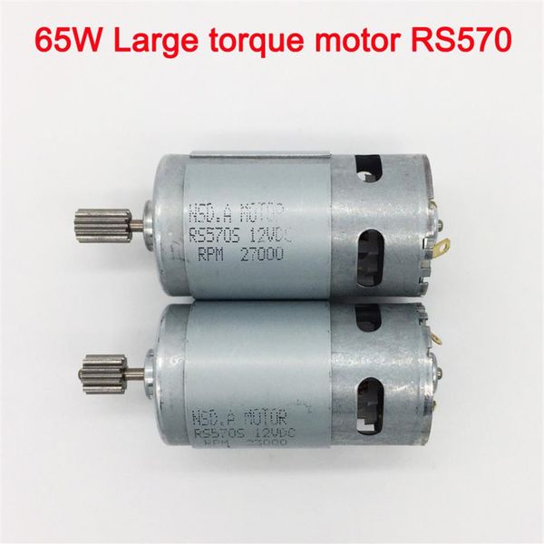 65 W drehmomentstarker 12-V-Gleichstrommotor für Kinder-Elektroauto. Schneller und drehmomentstärker. 570-Motor-Elektromotorrad-Hochleistungsmotor261G