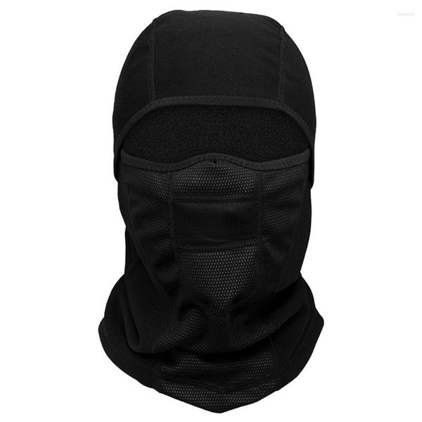 Caschi da moto Equitazione Cappellino caldo Maschera per il viso Inverno Pile artificiale Ciclismo Copricollo impermeabile antivento per esterni