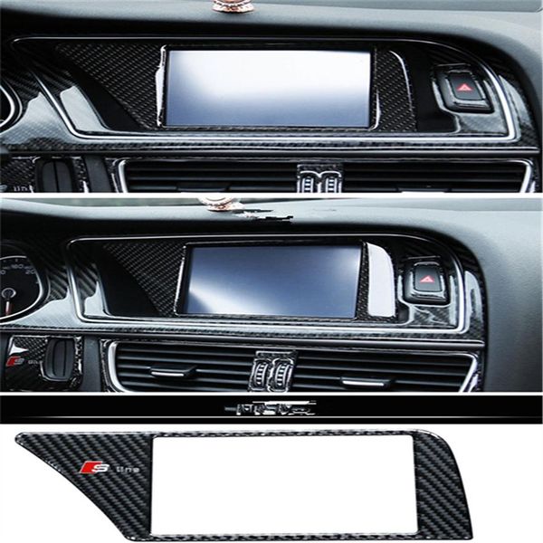 Panel de instrumentos de fibra de carbono, pantalla NAVI, embellecedor de tablero para AUDI A5 S5 L05269A