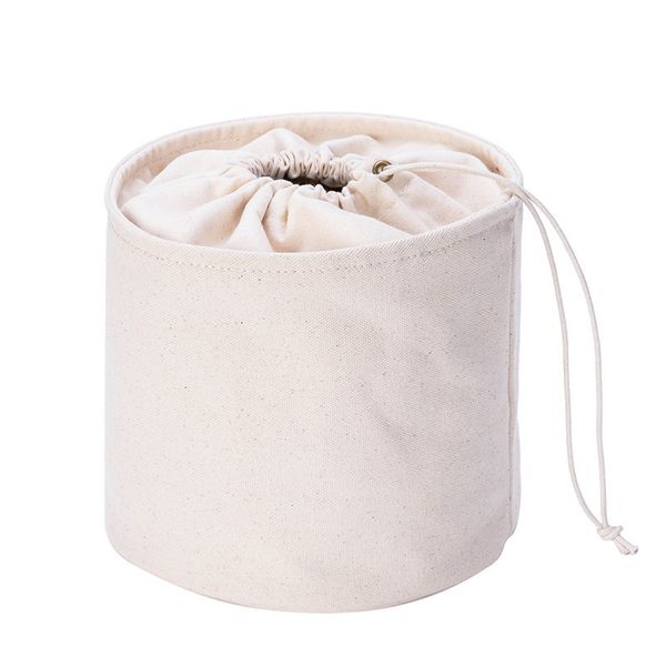 Bolsas de cosméticos Estuches Lona en forma de barril Insertar Organizador Bolsa de cosméticos para mujeres Cubo de arte femenino Almacenamiento interno Bolsa de maquillaje para bolsos de lujo 230729