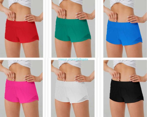 lu yoga outfits Damen-Sportshorts, lässig, Fitness, Hotty Hot Pants für Damen, Mädchen, Workout, Fitnessstudio, Laufen, Sportbekleidung mit Reißverschlusstasche, schnell trocknendes Netzgewebe 669ess