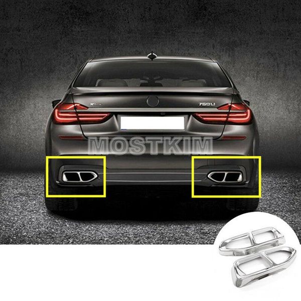 BMW 7 Serisi Sp Sport G11 G12 2016-2019261E için arka egzoz susturucu kuyruk borusu kapağı