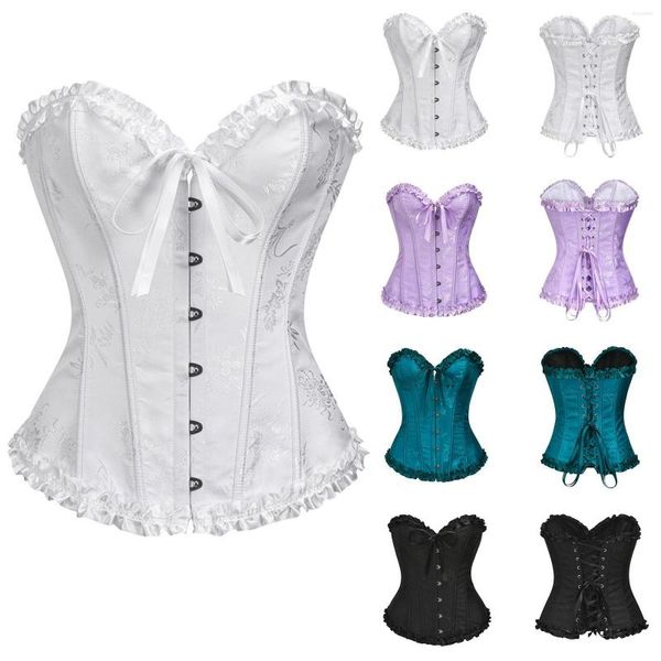 Intimo modellante da donna Corsetto in pizzo multicolore Top Petto sexy con vita stretta Pancia aderente Cintura da donna a compressione