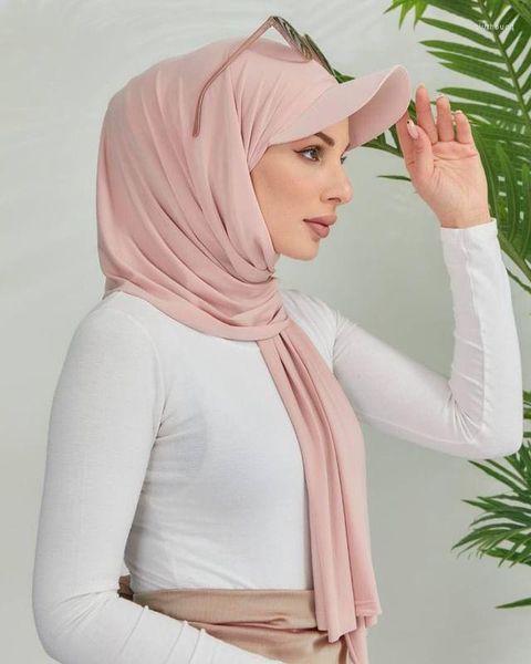 Cachecóis 2023 Moda Muçulmana Hijab Cachecol Xaile Bonés De Beisebol Bandana Abaya Turbante Para Mulheres Pronto Para Usar Lenço na Cabeça