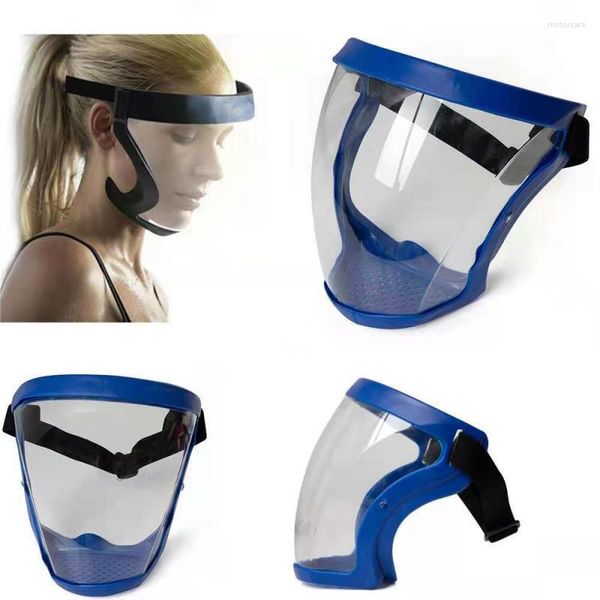 Capacetes de motocicleta Transparente Full Face Shield à prova de respingos Máscara antiembaçante à prova de vento Óculos de segurança Proteção Unissex Eye Head Cover
