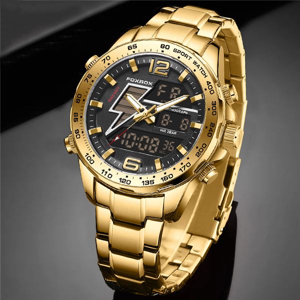 Orologi da polso Relogio Masculino LIGE Top Brand Luxury Sport Digital Military Men Watch Acciaio inossidabile Dual Dispay Cronografo Uomo Orologio da polso 230729