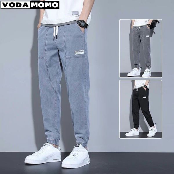 Jeans da uomo Versione coreana della primavera Tipo sciolto Piedi arricciati Moda per il tempo libero Nove punti Pantaloni Jeans jeans per pantaloni da uomo 230729