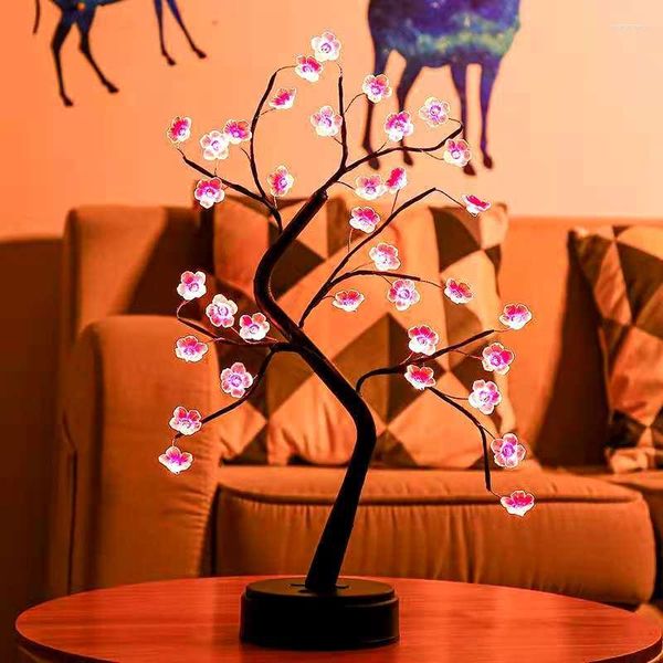 Luci notturne LED Filo di rame Lampada ghirlanda Decorazione di illuminazione per la casa USB Comodino Sala studio Scrivania Decorazione natalizia Luce Regali di San Valentino