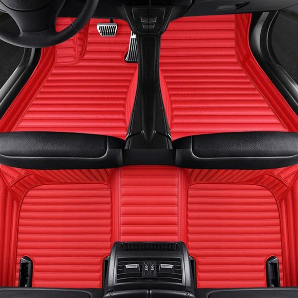 Tapetes de carro de couro artificial para tesla modelo 3 SX Y acessórios tapete alfombra Luxury-Surround2083