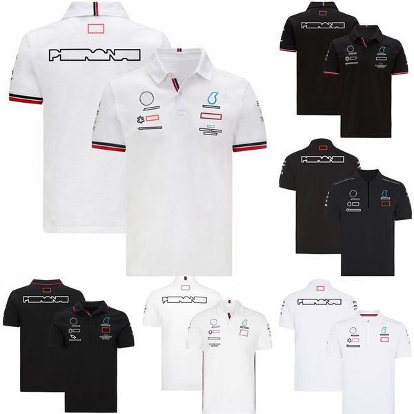 Nuove polo F1 Magliette da corsa di Formula 1 Risvolto della squadra T-shirt a maniche corte per appassionati di auto T-shirt oversize estiva Motocross traspirante Jerse240b