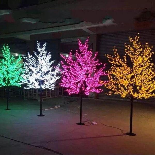 Luz de árvore de cerejeira artificial LED Luz de Natal 1248pcs Lâmpadas LED 2m 6 5ft Altura 110 220VAC À prova de chuva Uso externo S313F