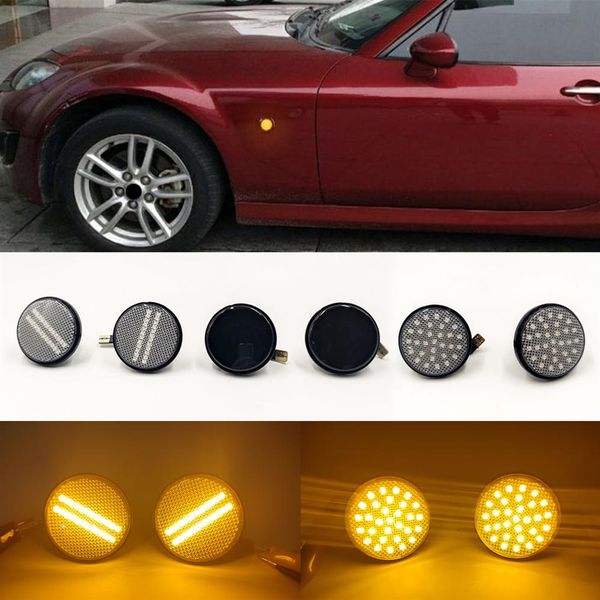 2 PCS Para Mazda MX5 MX-5 MK1 MK2 MK3 Turn Signal LED Side Marker Light Repeater Lamp 1989 1999 2000 - 2013 2014 2015327U