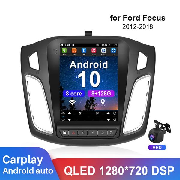 9 7 Zoll Auto Radio Audio Für Ford Focus 2012-2018 QLED Bildschirm GPS Android 10 Stereo empfänger 2 Din Auto Multimedia Player257g