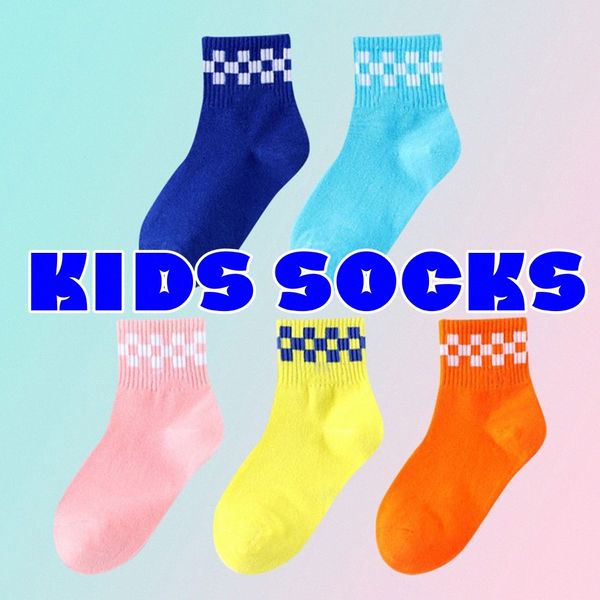 Kinder Designer weiße Socken Kleinkind Baby Sport Kinder Jungen Schwarz Blau Marke Mädchen Junge Y69H #