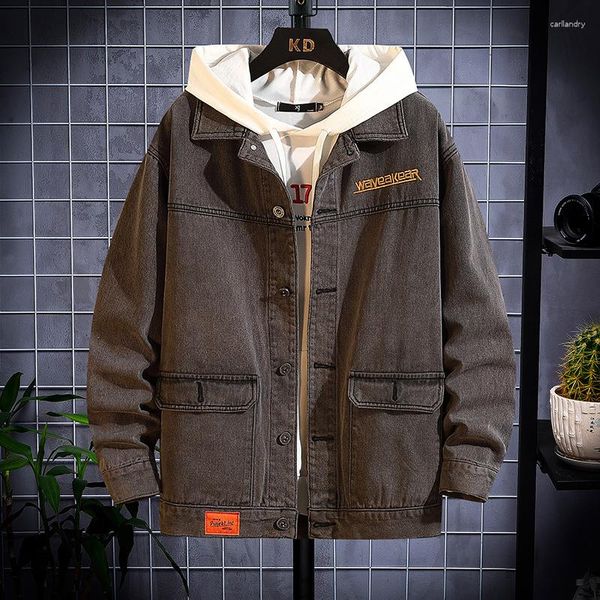 Giacche da uomo Commercio estero Primavera e autunno Cappotto casual da studente Giacca da uomo Tendenza Abito da lavoro vintage Sciolto Monocromatico Moda selvaggia