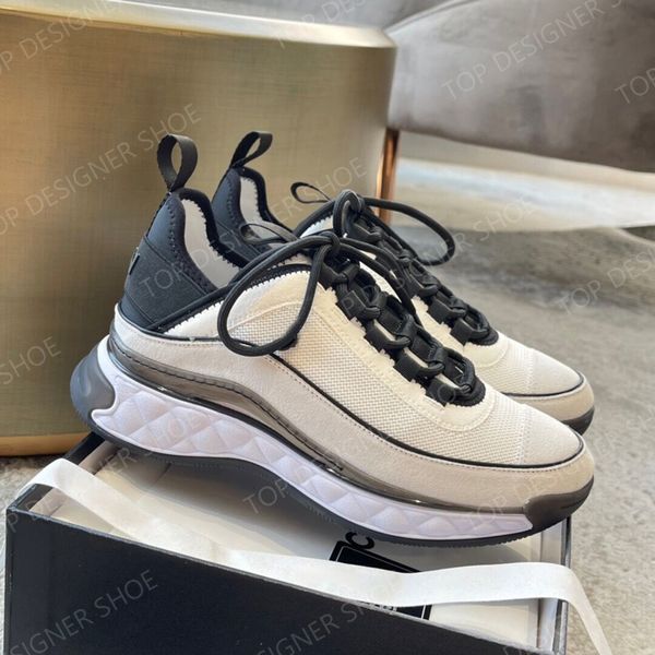 Scarpe casual da sneaker firmate di alta qualità, sovrapposizioni di lettere in pelle, sneaker da donna con piattaforma di moda, scarpe da corsa di lusso, scarpe da donna, scarpe da tennis con lacci